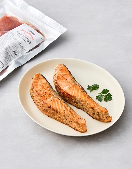 [Ozen] 시즈닝 연어스테이크 240g (냉동)