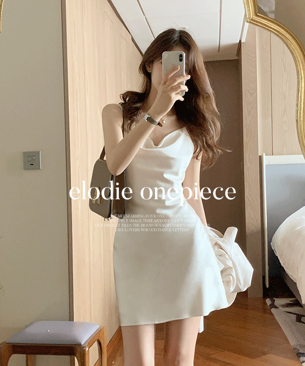 엘로디 드레이핑 미니원피스 - 2color 데일리룩/데이트룩/나시/자켓코디