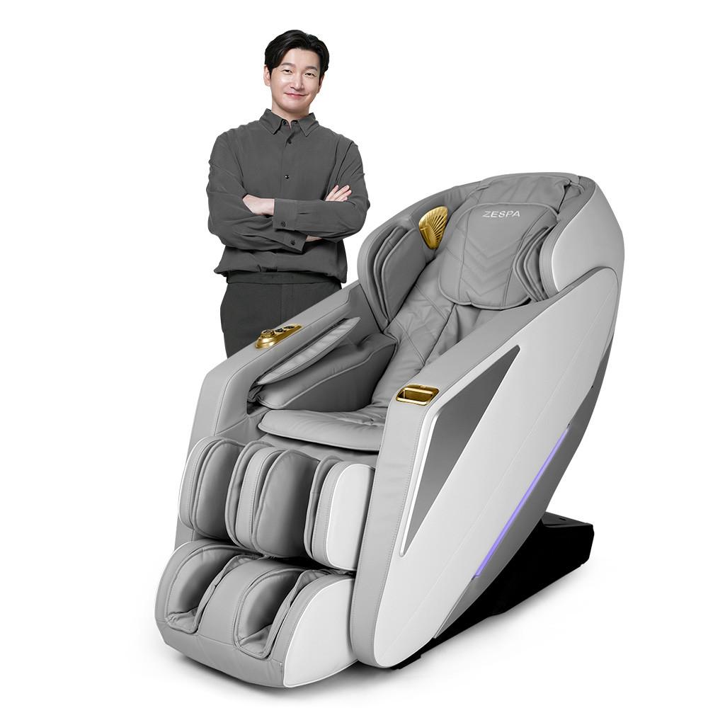 [무이자 18개월 본사직영] 제스파 더클랑 안마의자 라이트그레이 전용 러그 포함 ZPC2090