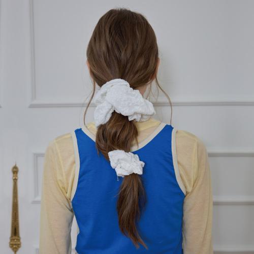 LACE SCRUNCH, WHITE(2size)