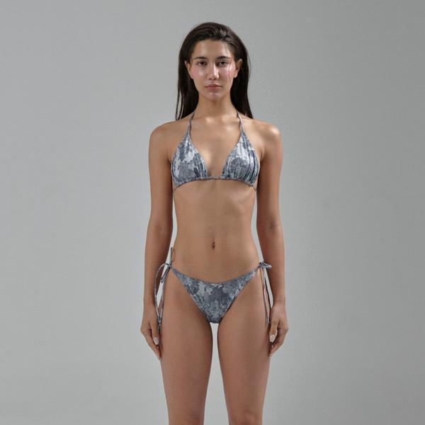 TRIANGLE BIKINI - SET / FLOWER BLUE