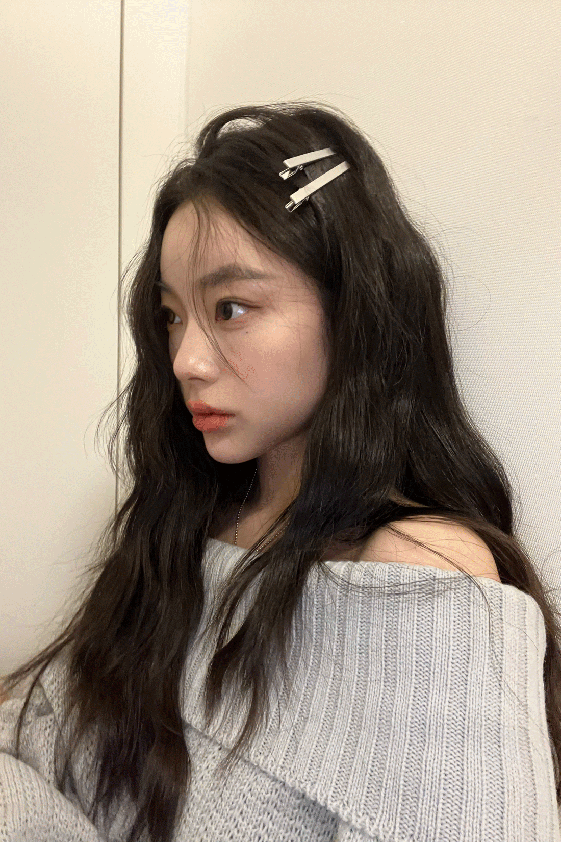 실버 미니 헤어핀 - 2color