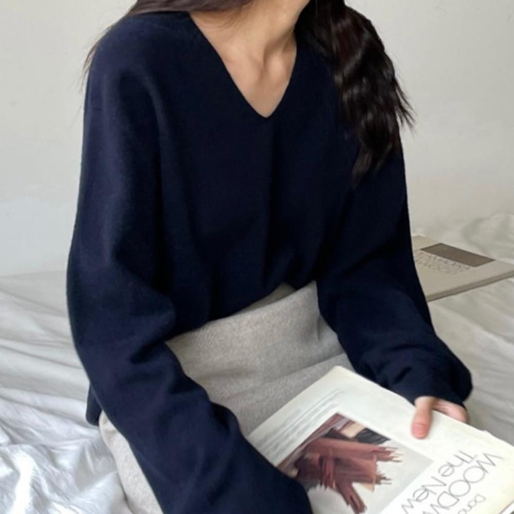 드온도 재진행 주문폭주!! 캐시미어 홀가먼트 브이넥 니트 (5color)