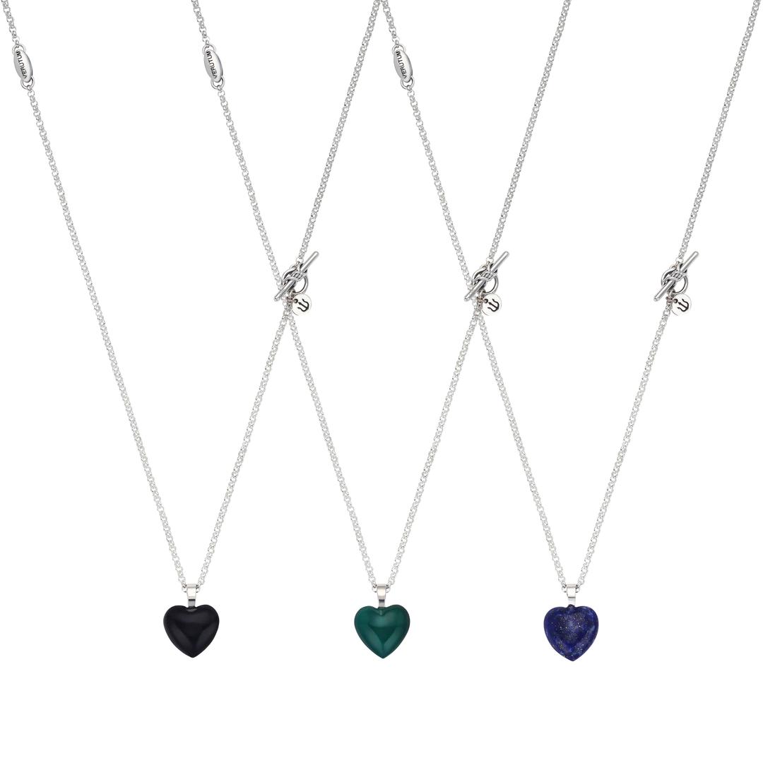 VAN014 : Rope Lock Heart Necklace