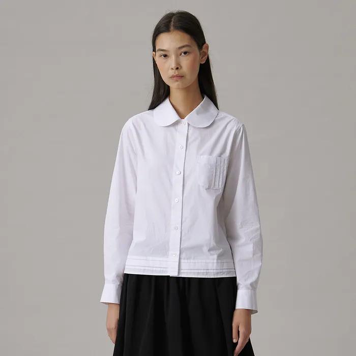 ROUND COLLAR SHIRT_WHITE