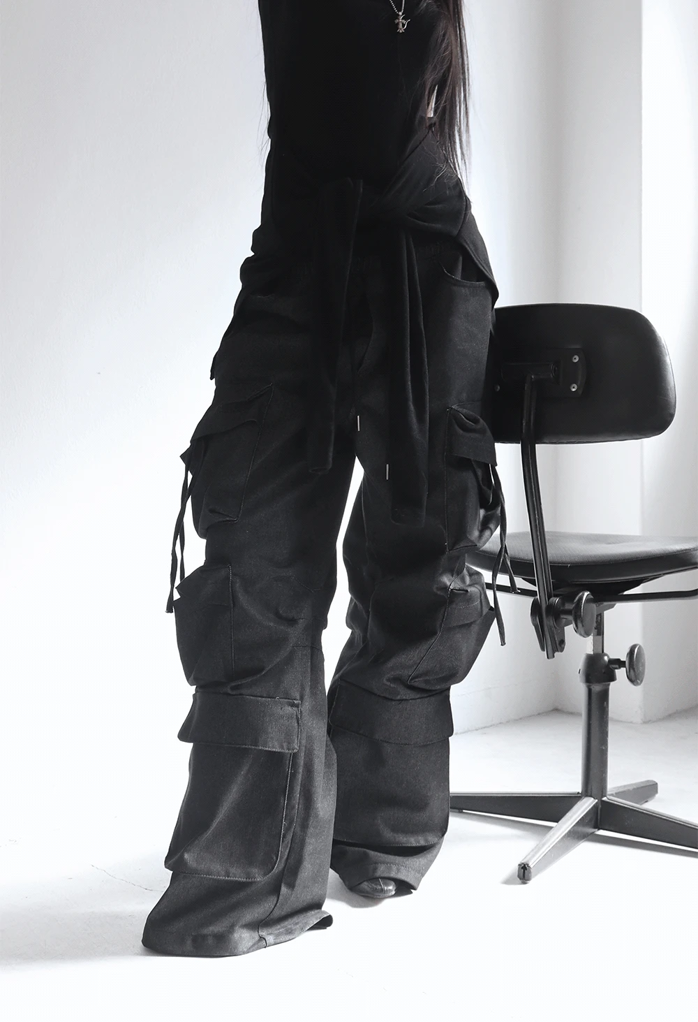 [unisex] multi cargo banding pants