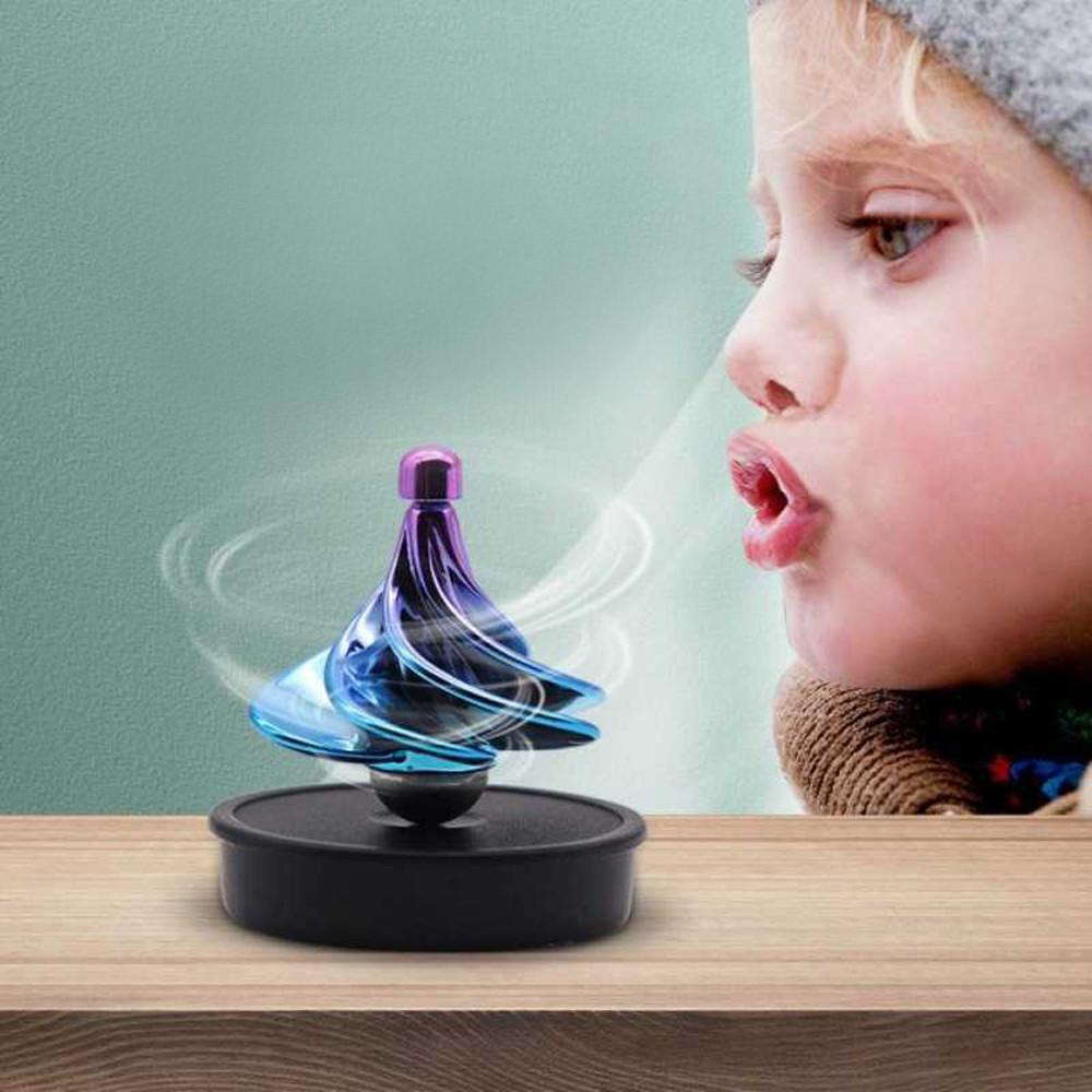 입바람 팽이 입김 자석 윈드 스피너 무한회전