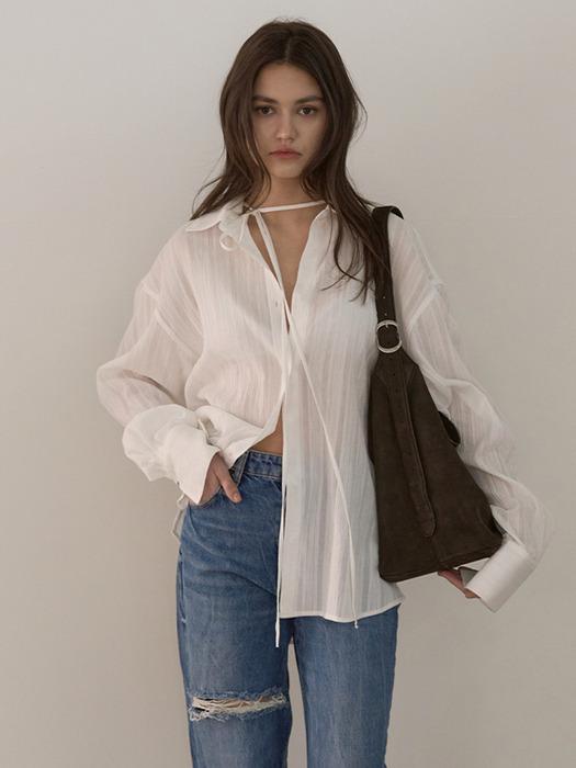 LOOSE FIT STRAP SHIRT_WHITE
