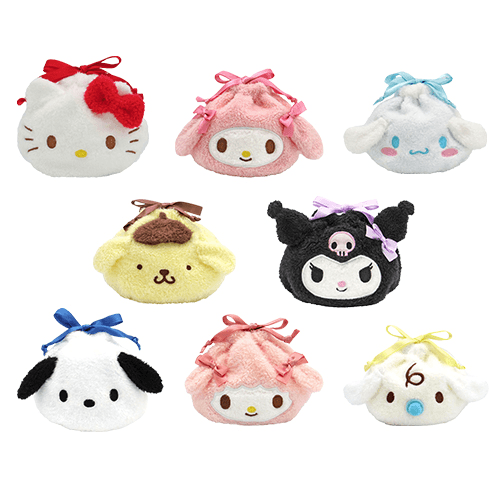 [산리오] 페이스 스트링 조리개 복조리 파우치