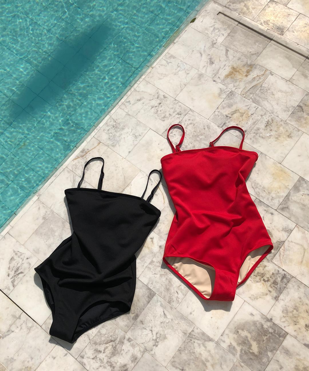 메이비치 [MADE/색감최고🎨] 레드에디션 모노키니 (FREE,L) 휴양지룩 유교걸 수영복 바캉스룩 체형커버 비키니 원피스수영복 워터밤 비치웨어 끈 튜브탑