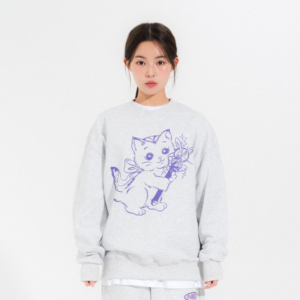 WAND CAT SWEATSHIRTS (LIGHT MELANGE)