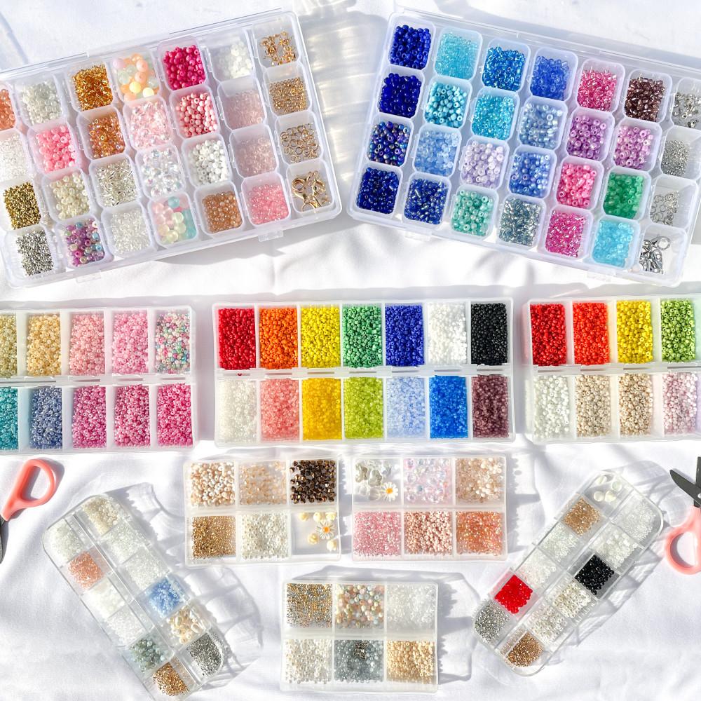 컬러 시드 비즈 공예 마스크스트랩 팔찌 반지 목걸이 악세사리부자재 키링 만들기 세트 재료