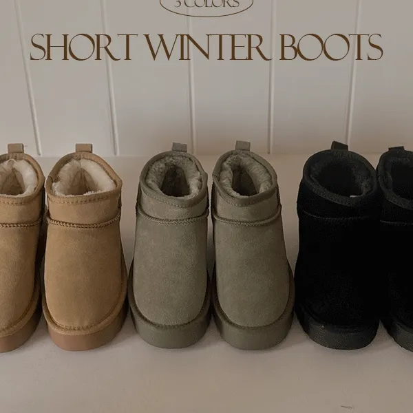 [❄️겨울필수템/4cm굽] 웜윈터 플랫폼 어그부츠 - 3 color (도톰퍼/숏어그/매트/스웨이드/S/M/L)