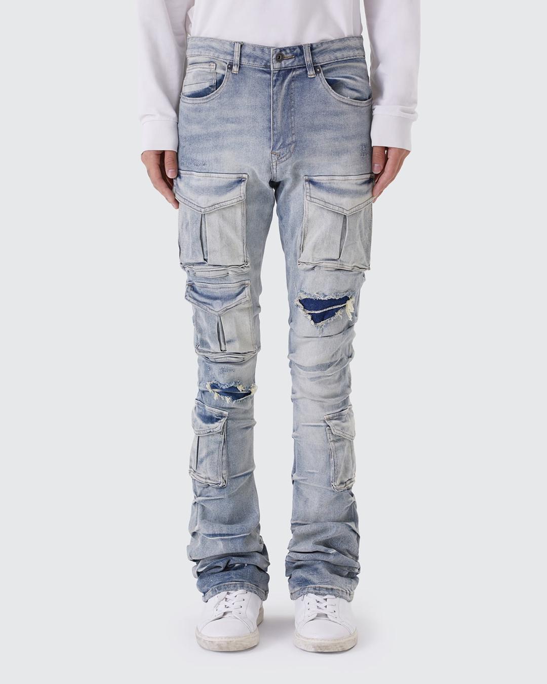 TEN POCKETS STACK JEANS_INDUSTRIAL BLUE