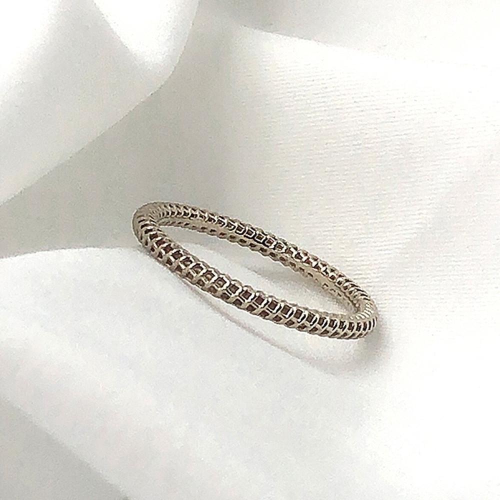 14k 18k 샴페인 골드 무도금 로프 무늬 반지