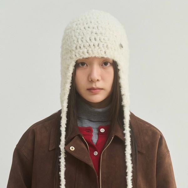 Clover Alpaca Earflap - Ivory