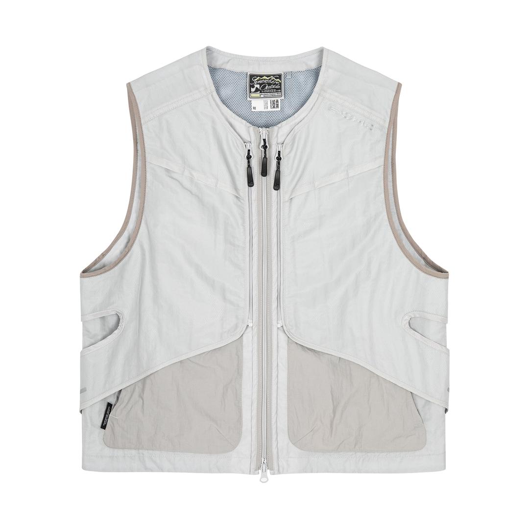 Laser-Cut Serpent Hole Vest_11VSV202 L/GRAY