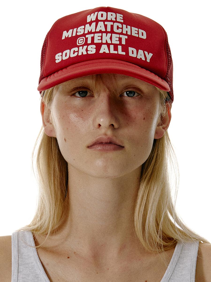 Mismatch Trucker Cap Red