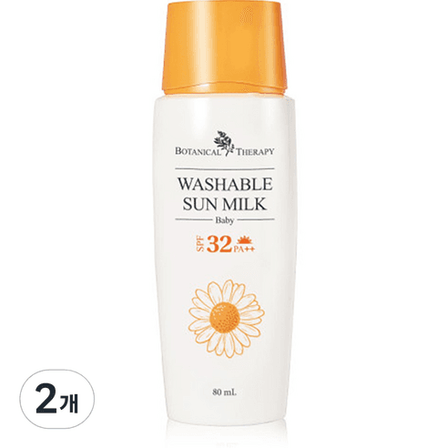 보타니컬테라피 베이비 워셔블 썬밀크 유아 선크림 SPF32 PA++, 80ml, 2개