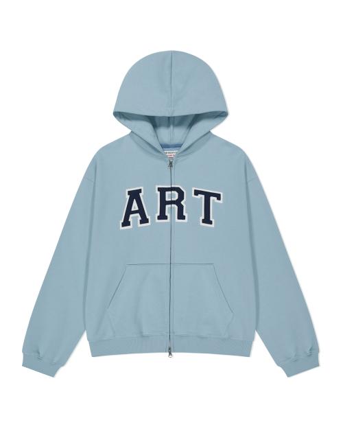 ART APPLIQUE HOODIE ZIP UP (SKY BLUE)