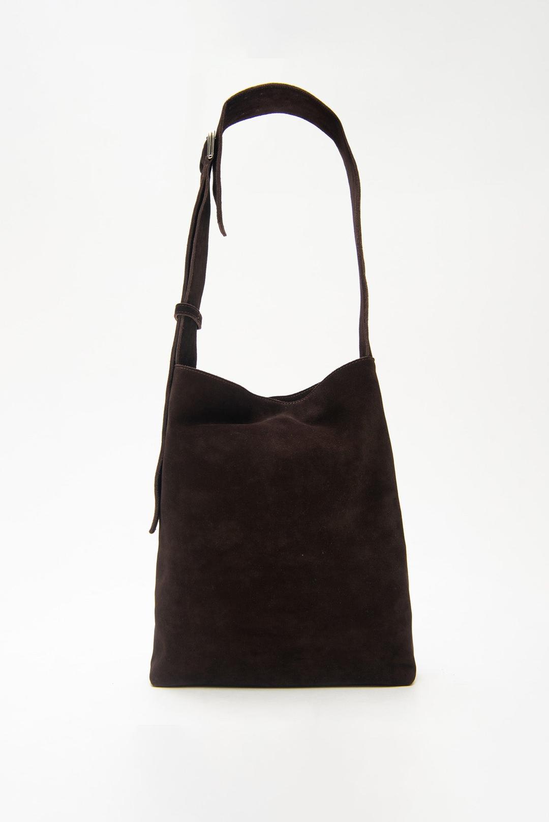 AVA SUEDE BAG IN CHOCOLATE BROWN
