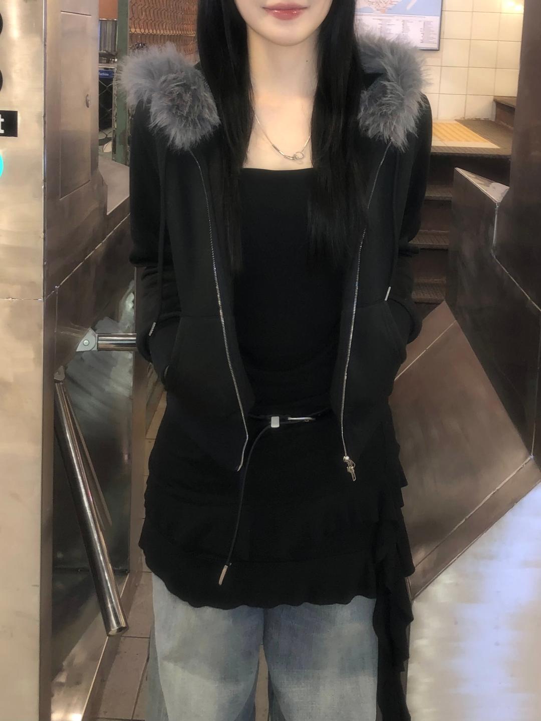 Vesper Fur Hood Zip-Up(기모, 2 color)