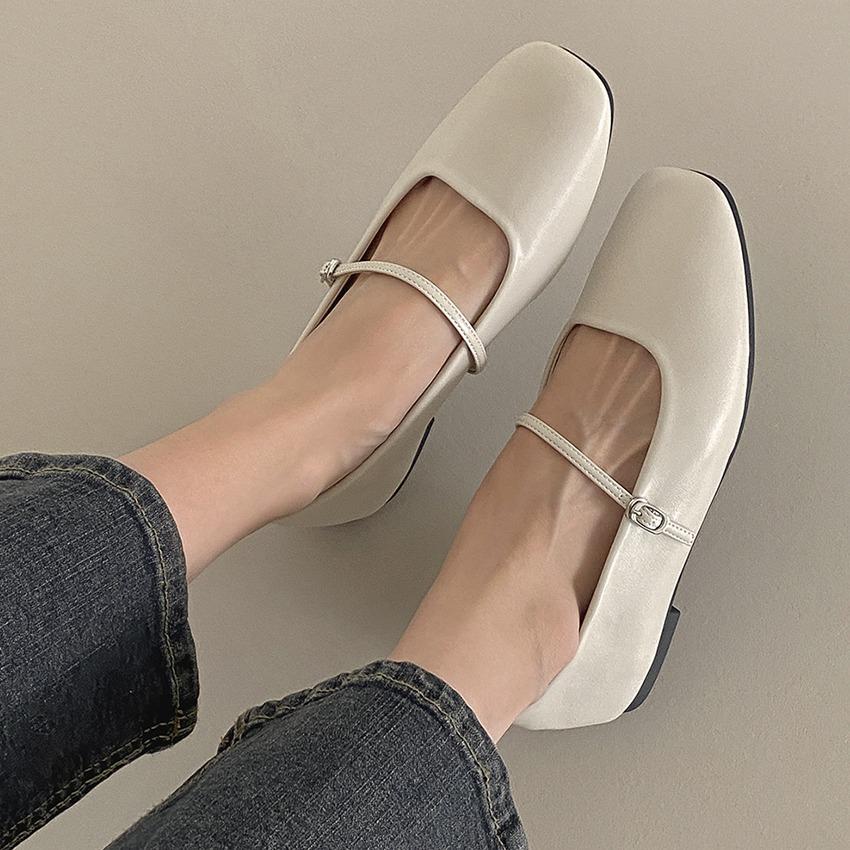 곰블리 🚚당일출고/자체제작/가을추천🚚비에브 메리제인 플랫 슈즈 하객룩 드뮤어룩 꾸안꾸 데이트 단화 구두 (1cm)