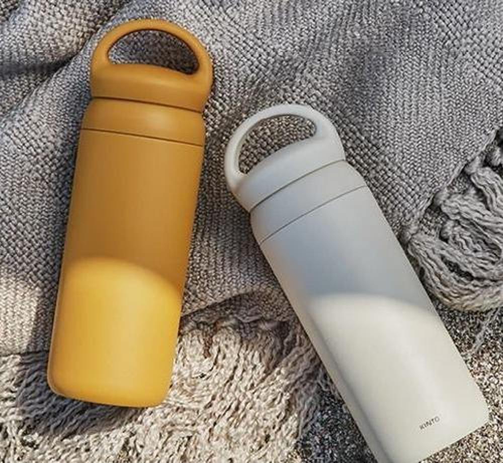 킨토 데이오프 스텐 스테인레스 보온보냉 손잡이 아이스 텀블러 리유저블 콜드 컵 워터보틀