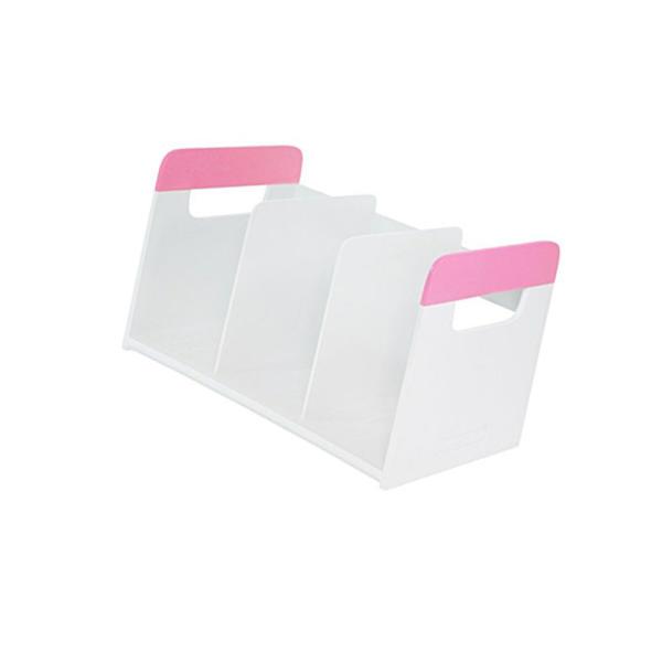 책꽂이 책꽂이 3단 분홍 334x190x200 파일꽂이 책상정리 서류정리함 1p 파일