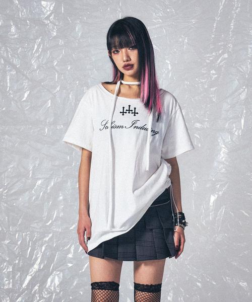 CROSS STRING T SHIRT WHITE