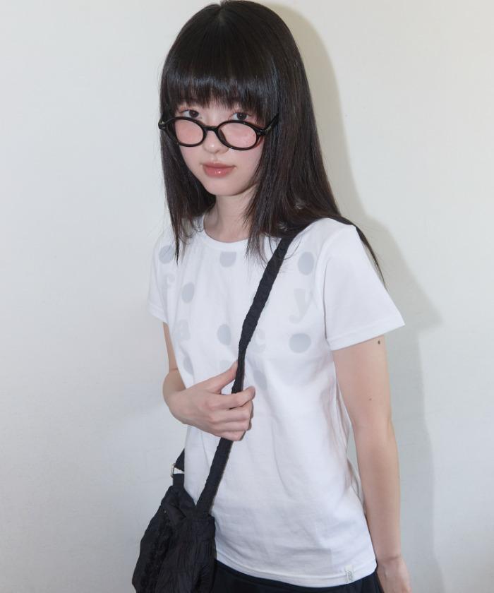 DOT FADE FANCY TEE (WHITE) F25QB129