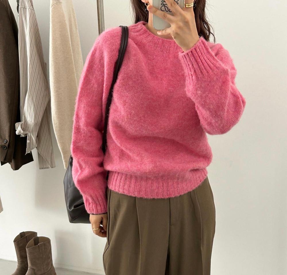 마르코라운드니트 (블루,핑크,아이,브라운)