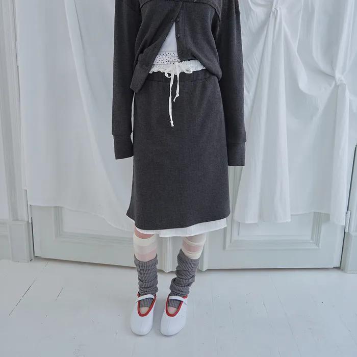 Double Layer Skirts (Charcoal)