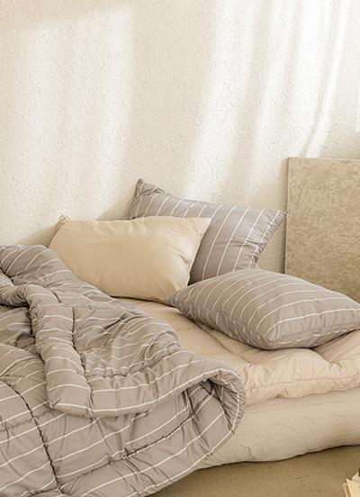 커넥트 브라운 먼지없는 알러지케어 차렵이불(SS)(Q/K)