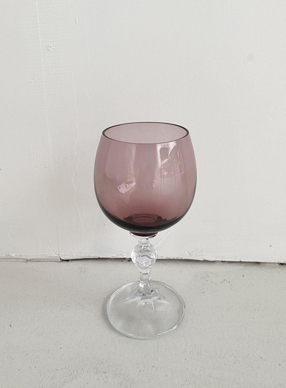 Purple wine glass