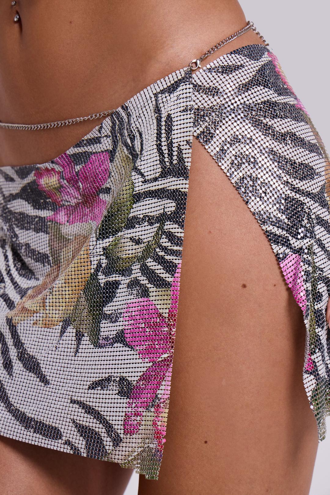 Mae Multiway Chainmail Skirt - S/M / White