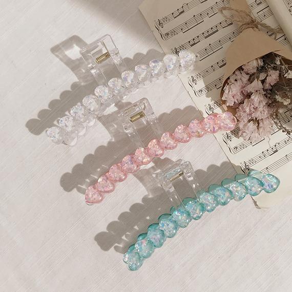 [무배]엔피 하트헤어집게핀