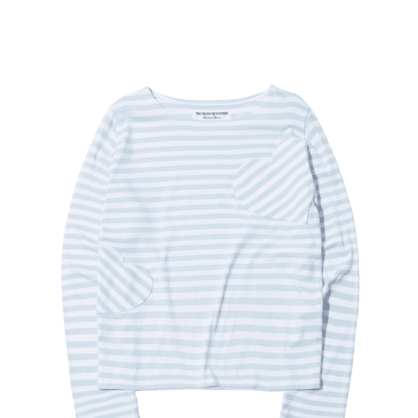 HEART STRIPE LONG T-SHIRT (BLUE)