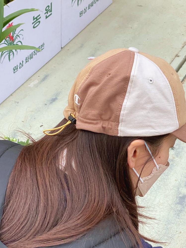 [Champion] 로고 스웨트 숏 볼캡 모자, Champion sweat cap
