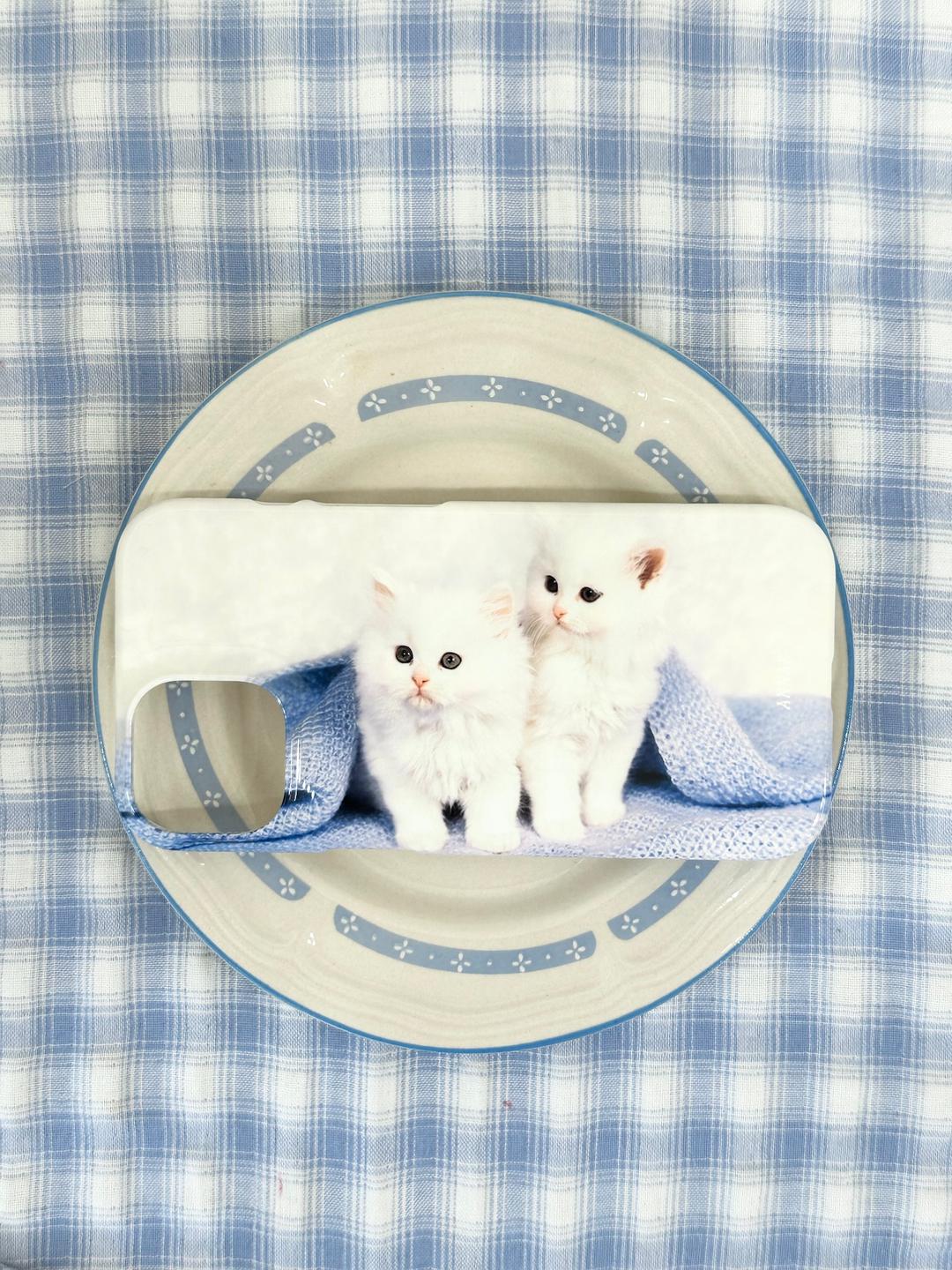 purple kitties hard case