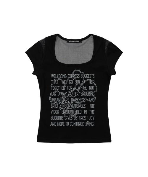Mesh Point Half Sleeve Black