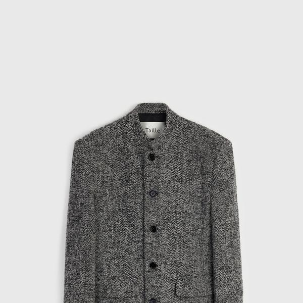 MARCEL WOOL OVER CHELSEA JACKET GRANITE TWEED