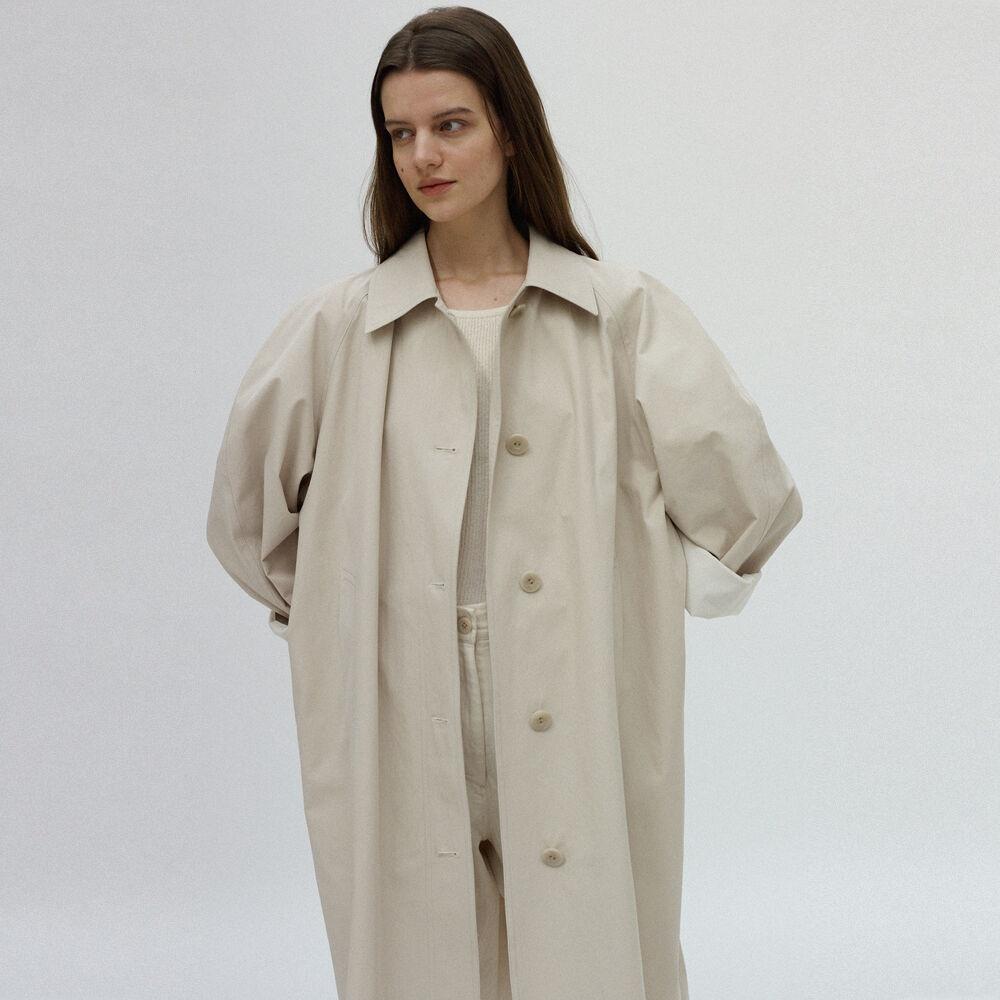 Volume balmacaan trench (Beige)