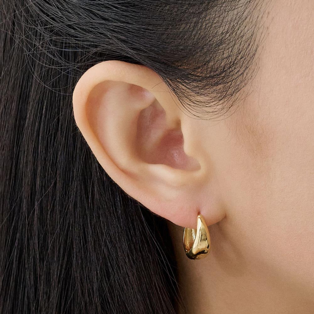 골드앤디어 14K 골드필드 볼드 물방울 원터치귀걸이