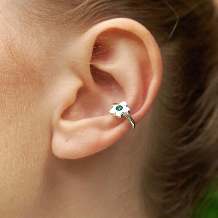 Flower Cubic Earcuff (4color)