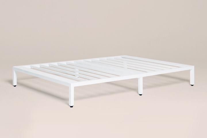 더프레임 화이트 철제 침대프레임 SS/Q