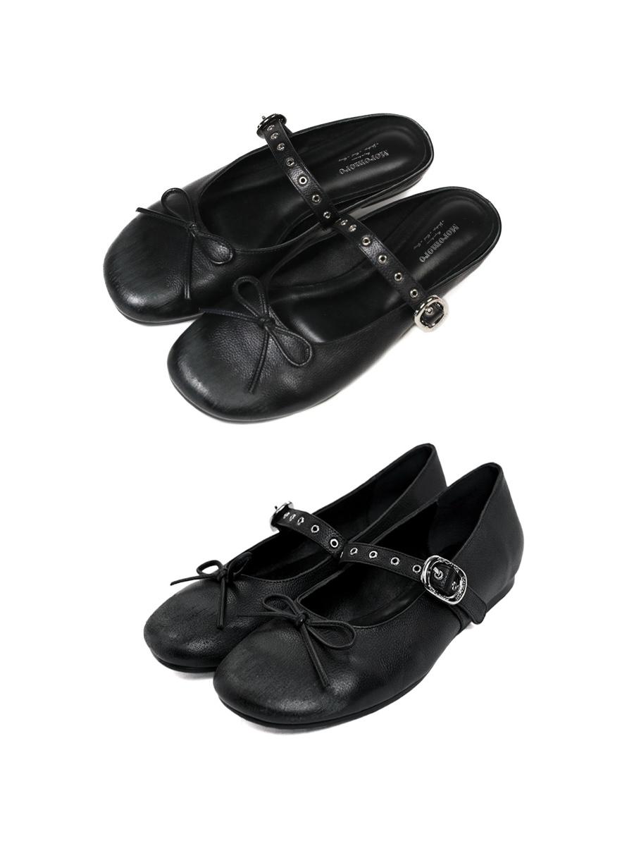 MOROMORO2 Casual Black Ballet Shoes (2type)