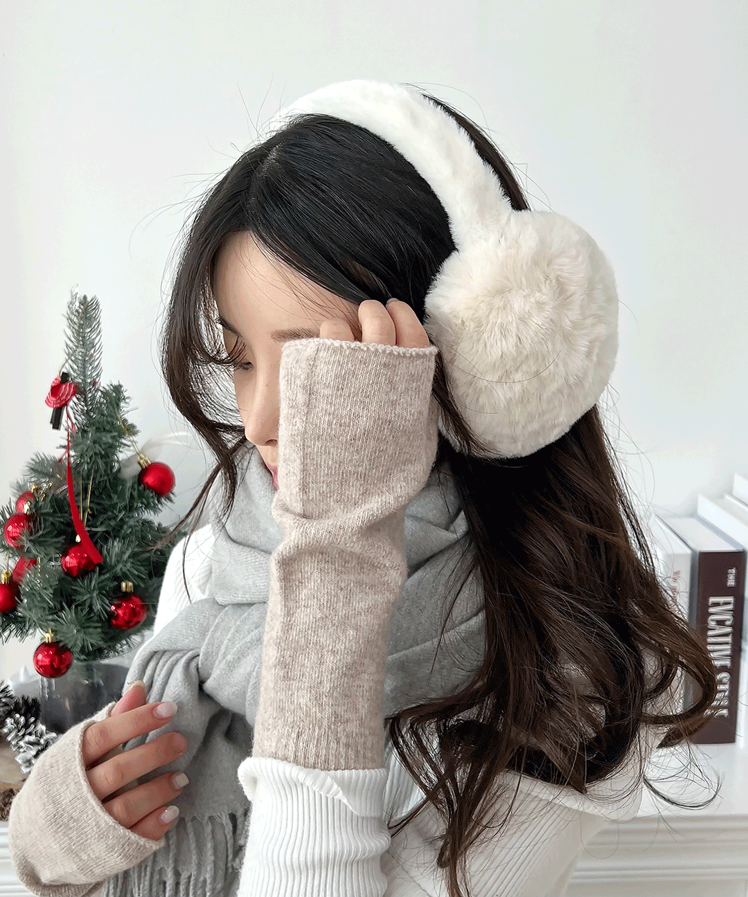 [무배] 접이식 마카롱 토끼털 방한 빅사이즈 귀도리 귀마개