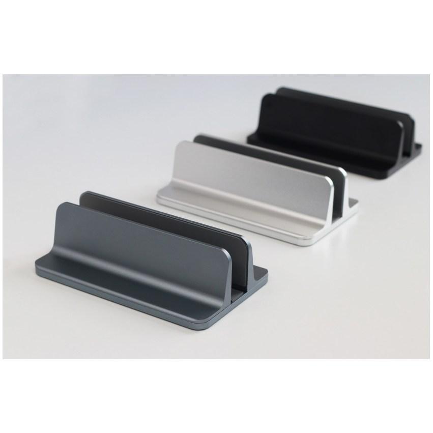 카이젠스 노트북세로거치대 맥북스탠드 클램쉘 수직 받침대, 5슬롯, 메탈실버