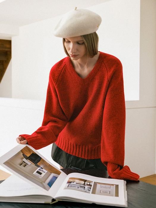 벌키 루즈핏 V넥 니트_9color